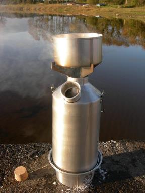 Fire On The Inside: Ghillie Camping Kettle Boils Water Fast